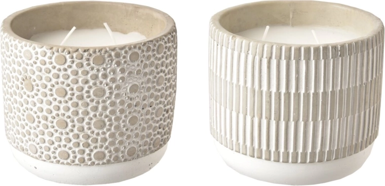 Buiten geurkaars in cement met citronella 12 × 12 × 12 cm