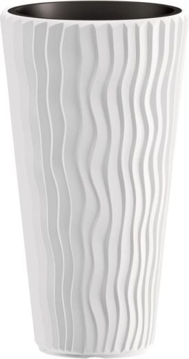 Bloempot Prosperplast Sandy Slim wit 30 cm
