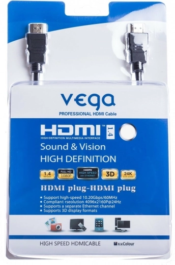 Vega HDMI-kabel 10 m zwart