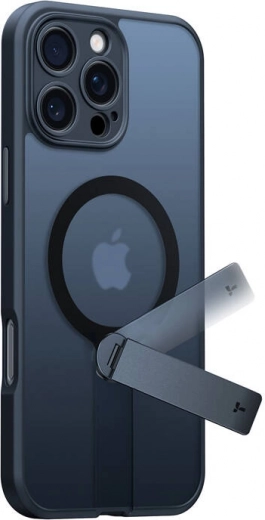 hoesje Torras Pstand Spin voor iPhone 16 Pro Max zwart