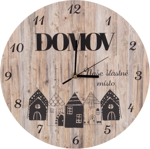 Wandklok Thuis… bruin 34 cm