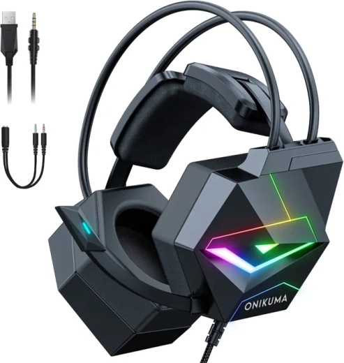 Onikuma X20 gamingheadset zwart