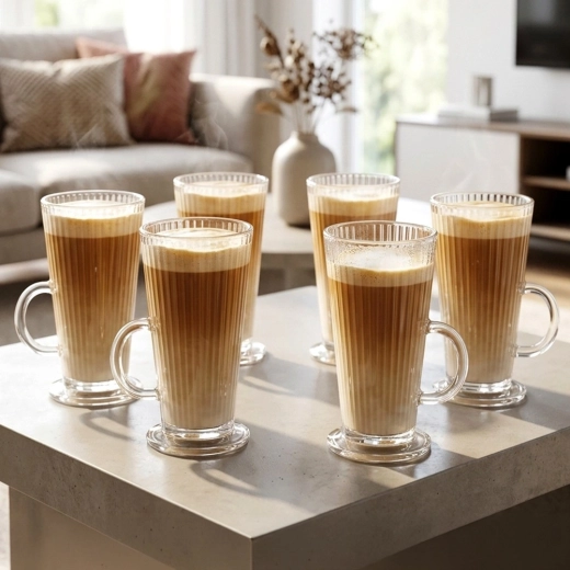 Set van 6 stuks met inhoud 270 ml – ideaal voor latte