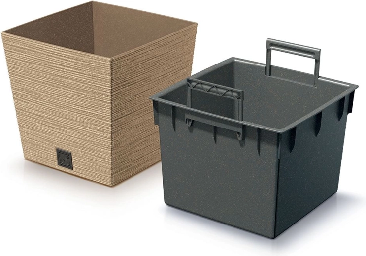 Uitneembare inzet met handgrepen voor eenvoudig verpotten