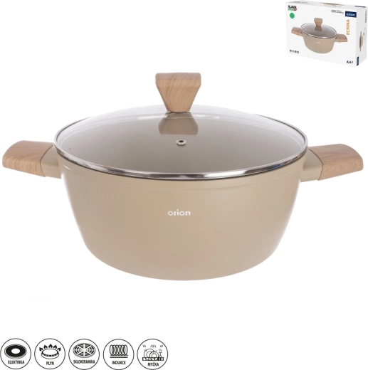 Orion kookpan Ecrina 6,6 l met glazen deksel