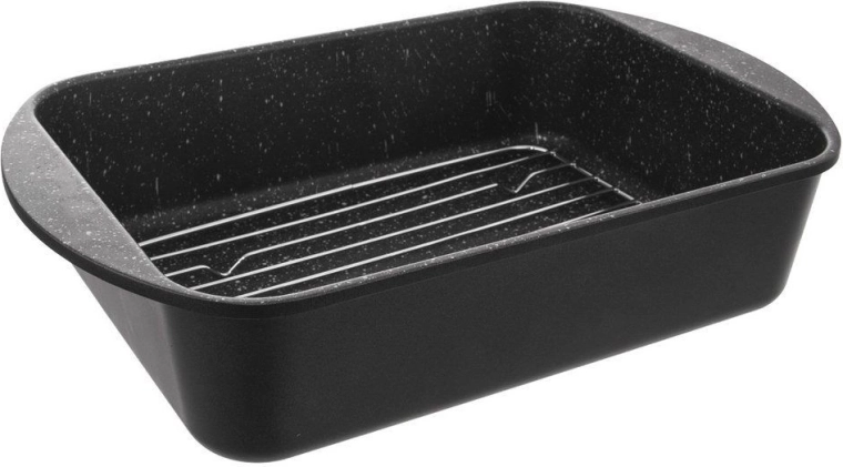 Braadpan met praktisch roestvrijstalen rooster