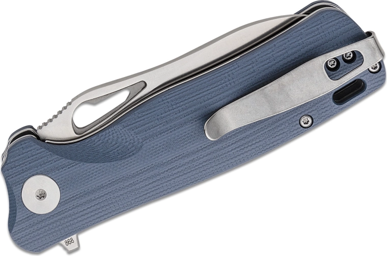 Comfortabele G10-handgreep en omkeerbare clip