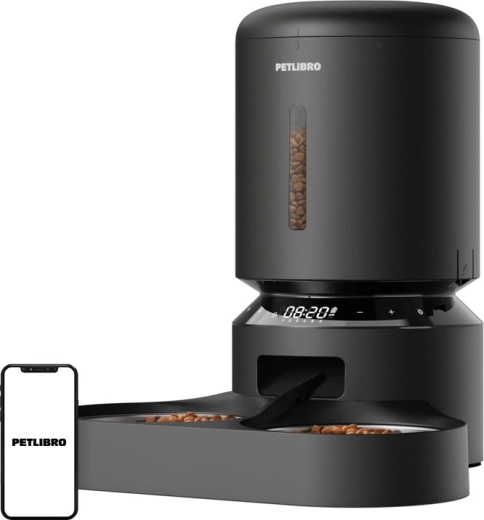 Petlibro Granary automatische voederautomaat 5 l met twee bakjes zwart