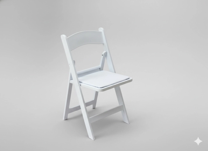 Witte opvouwbare cateringstoel
