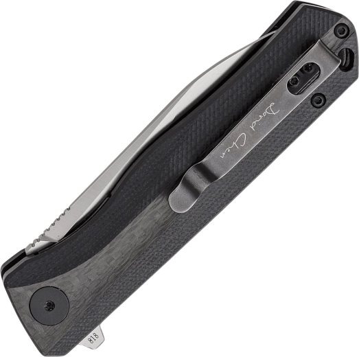 Stevig G10-handvat met carbon en broekzakclip