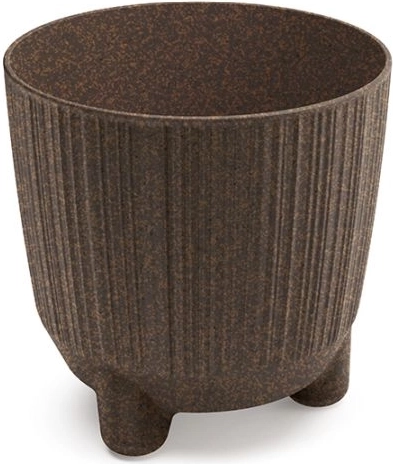 Bloempot Ryfo Eco Wood 10,7 cm koffiebruin