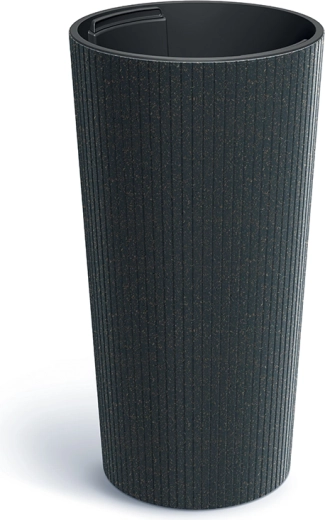 Bloempot Lamia Slim Eco Wood 25 cm antraciet