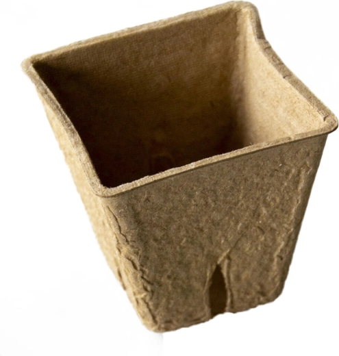 Wegwerp turfpotje 6 × 6 × 5,6 cm (20 stuks)