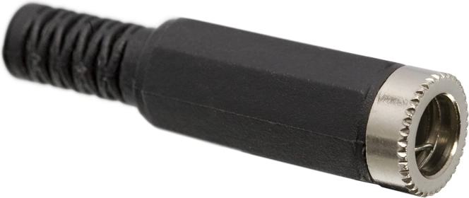 DC-voedingsconnector 5,5 × 2,5 mm met knikbescherming
