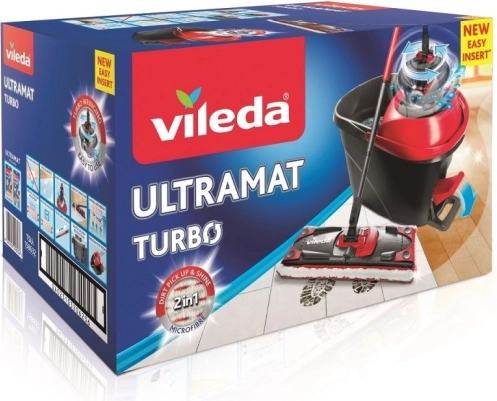 VILEDA Ultramat Turbo – vlakke mop met pedaalwringer