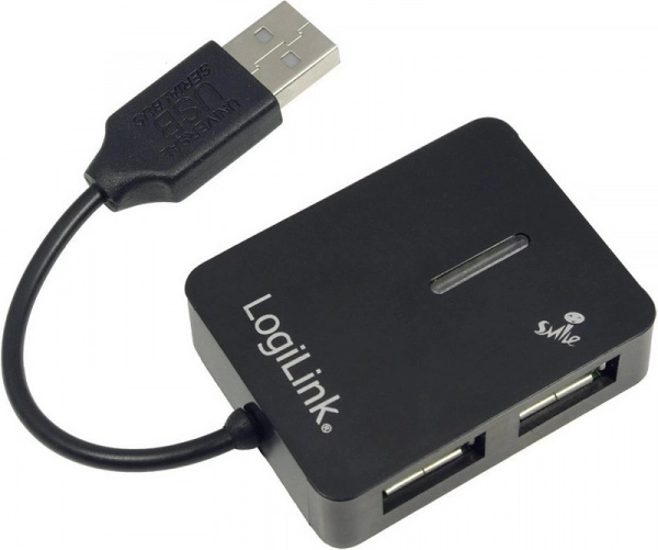 LogiLink USB-hub 4-poorts USB 2.0 zwart
