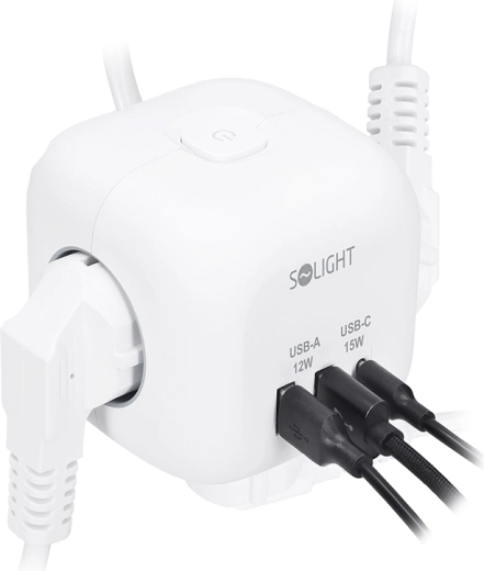USB-C- en USB-A-opladen in één behuizing
