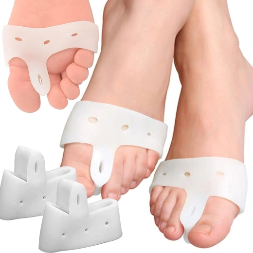 Siliconen bescherming voor hallux valgus met teenseparator – 2 stuks