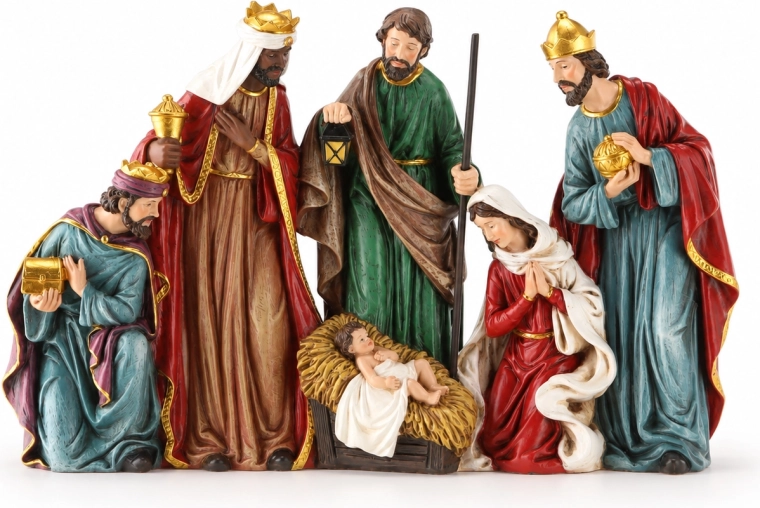 Kant-en-klare kerststalscène in één stuk