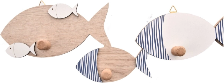 Houten wandkapstok BEACH met 3 haken
