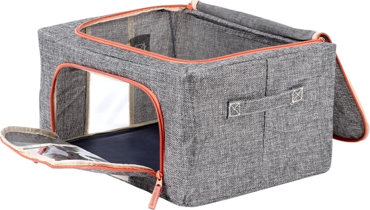 Dubbele ritsen boven- en vooraan voor snelle toegang