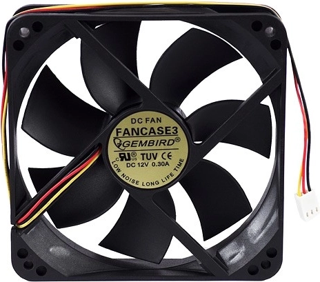 Ventilator 120x120x25mm 3‑pin met kogellager voor behuizing