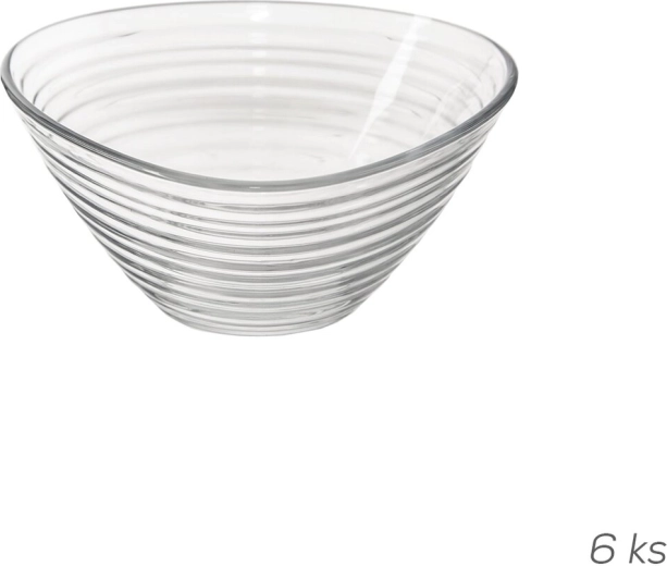 Derin glazen serveerschaaltje driehoekig 10,3 × 10,3 cm (6 stuks)