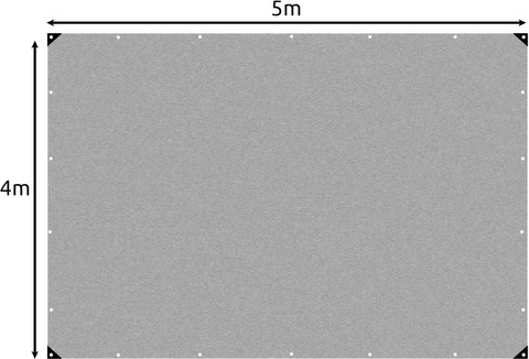 Groot formaat 4 × 5 m en universeel gebruik