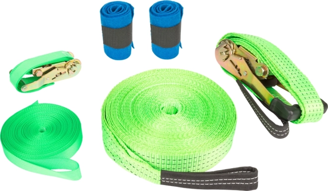 Slackline set met boom bescherming