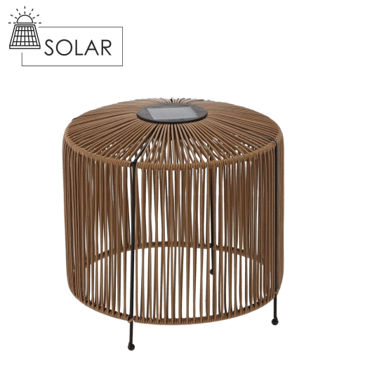 Bruine solar-ledlantaarn 25 cm