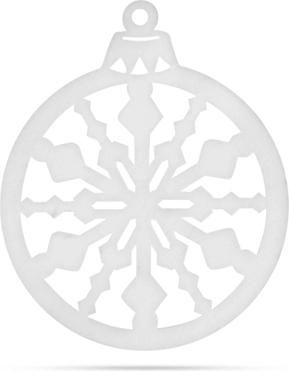 Kersttextieldecoratie klok wit/goud
