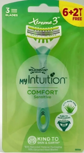 Wegwerp scheermes WILKINSON Xtreme3 My Intuition Comfort Sensitive 6+2