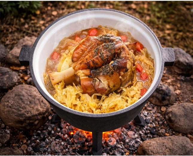 Gelijke warmte en diepe smaak dankzij massief gietijzer