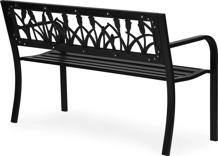 Decoratieve rugleuning met bloemmotief