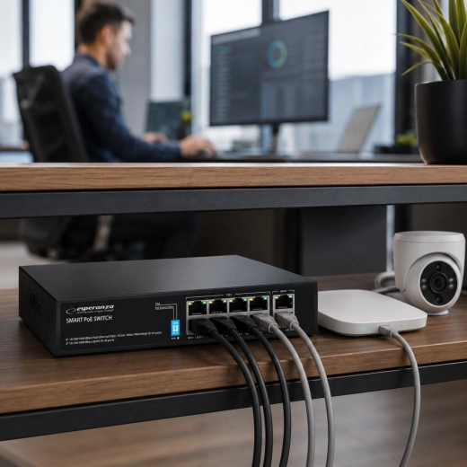 8× PoE voor eenvoudigere installatie van IP-camera’s