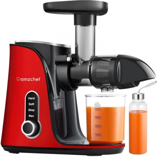 Langzaam roterende sapcentrifuge Rood AMZCHEF