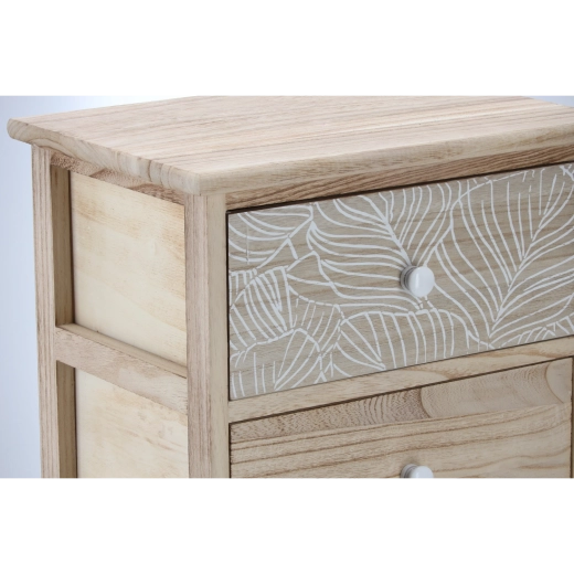 Natuurlijk hout met decoratief motief