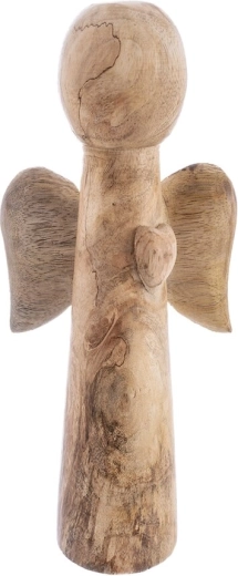 Houten engel van mangohout, 21 cm