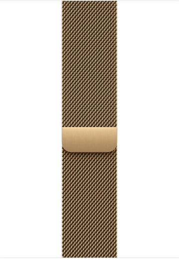Milanese bandje in glanzend goud voor horlogekast 46 mm, M/L