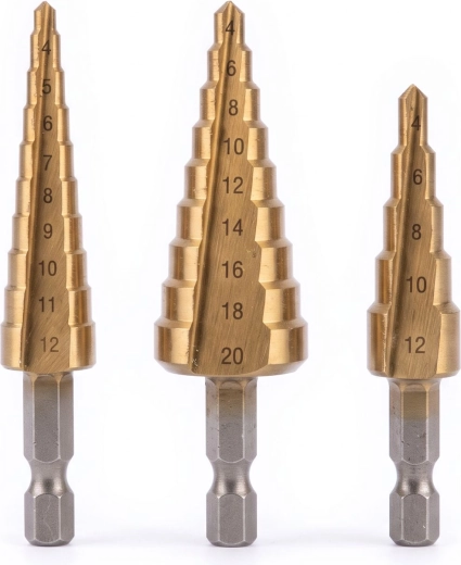 Set getrapte metaalboren 4–20 mm