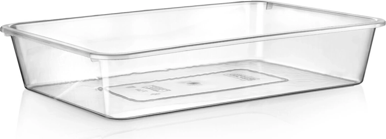 Transparante plastic schaal 30 × 21 cm