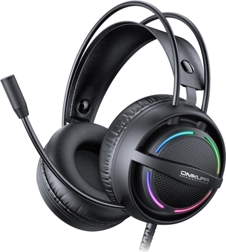 Gamingheadset onikuma x88 met rgb-verlichting en microfoon