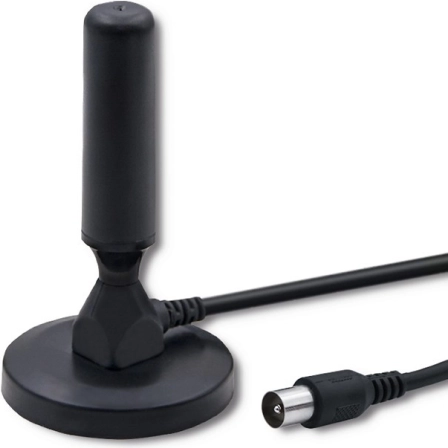 Antenne voor digitale televisie DVB‑T2 met magnetische voet