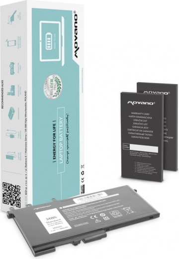Movano accu voor Dell Latitude 5280, 5480, 5495 en 5580 (3DDDG) 3000 mAh 34 Wh