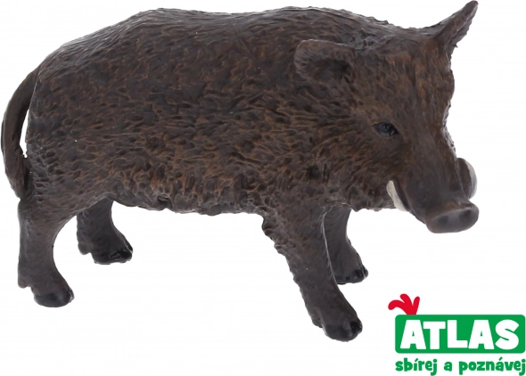 Beeldje van een wild zwijn uit de collectie handbeschilderde dieren