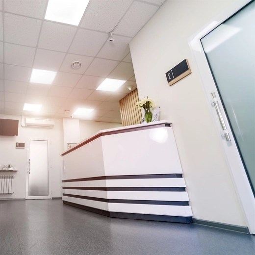 Flicker-free en gelijkmatig licht dankzij backlit-constructie