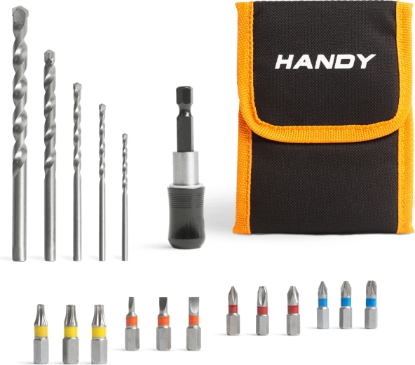 Handy boor- en bitset, 18 stuks