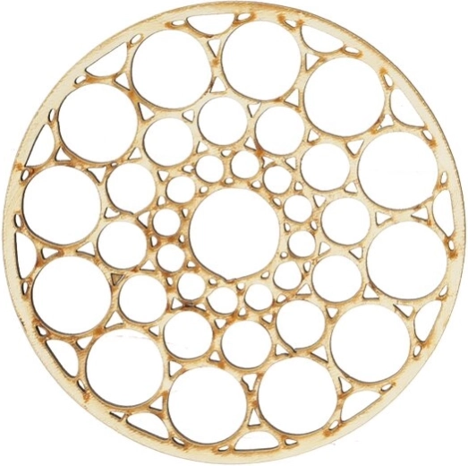 Houten onderzetter met mandala-motief 10 cm