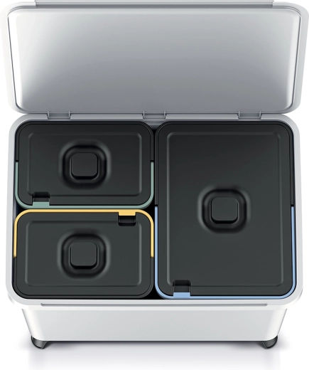 Drie uitneembare bakken met kleurcodering