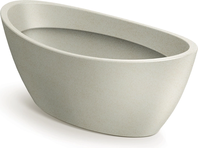 Ovale bloempot Aria 40 cm zandkleur
